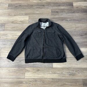 Apt. 9 Sweatshirt Jacket Mens Sz XXL Full Zip Fleece Lined Modern Streetwear